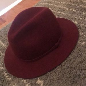 J.Crew maroon fedora